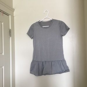 Gray peplum top